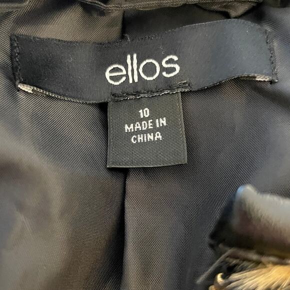 Ellos Faux Fur Animal Print Jacket In Leopard Tan Black Size 10 New - Picture 9 of 11